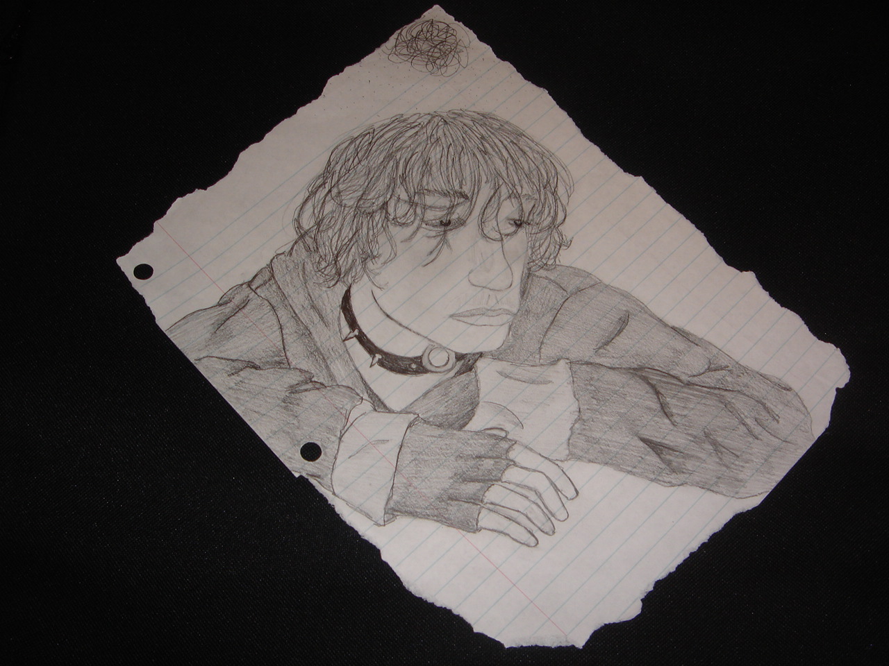 pencil on lined paper (circa 2007)